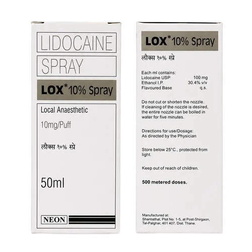 Lox 10% Spray Lidocaine (100mg/ml)