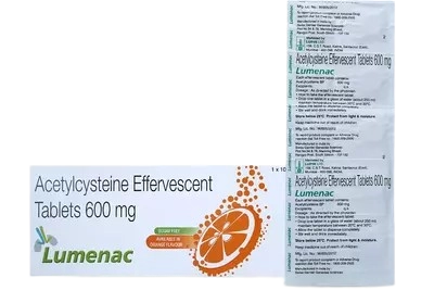 Lumenac Effervescent Tablet Orange - Acetylcysteine (600mg)