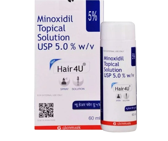 Minoxidil (5% w/v) 4U 5% Solution 60 ml