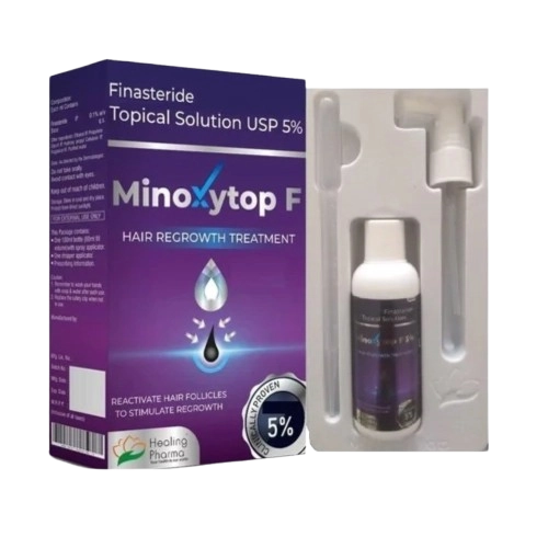 Minoxytop F Solution (Minoxidil 5% w/v / Finasteride 0.1% w/v) – 60.0
ml bottle