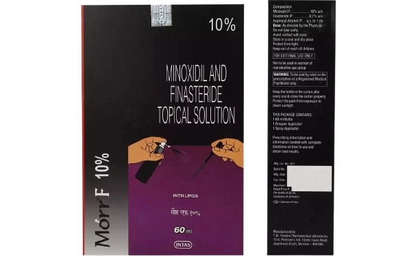 Morr F 10% Solution (Minoxidil 10% w/v / Finasteride 0.1% w/v) –
60.0 ml bottle