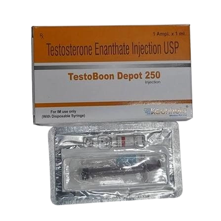 Testoboon Depot 250 mg Injection (Testosterone Enanthate) – 1 ml Vial