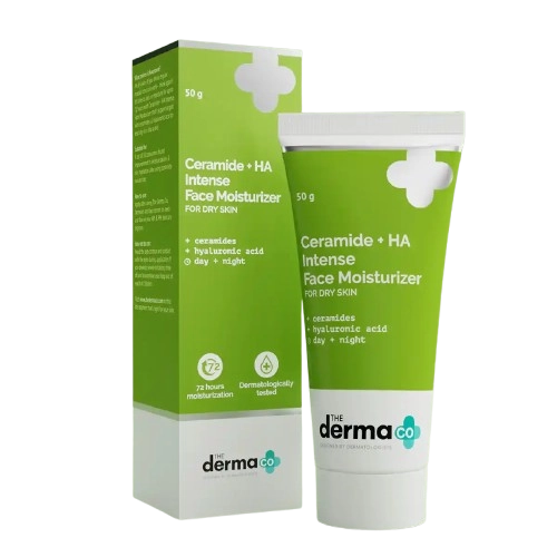 The Derma Co Ceramide + HA Intense Face Moisturizer 50 g
(Hyaluronic Acid, For Dry Skin)