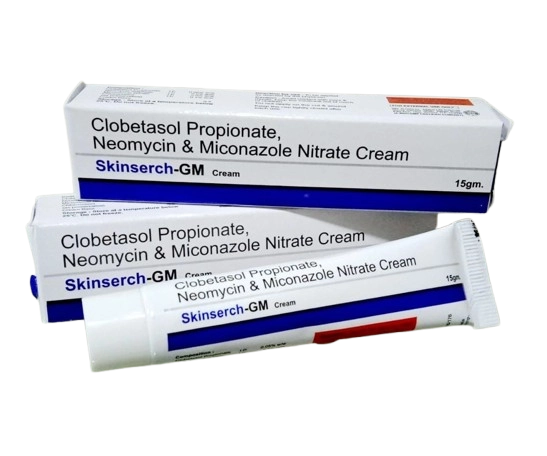 Trimicon Cream 15 g (Clobetasol 0.05% + Miconazole 2% +
Neomycin 0.5%)